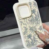 Žavingas mergaitės gėlių rašto baltas dėklas telefonui Samsung Galaxy S26 S25 Ultra S24 FE S23 Plus S22 A16 A26 A36 A56 A55 A37 A57 Galaxy S25+ white