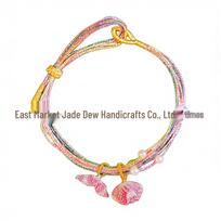 Dragon Boat Festival Five-Color Silk Bracelet with Pearl, Fish Tail & Small Zongzi Beads - Handmade Woven Accessory for Women Purple Small Zongzi
