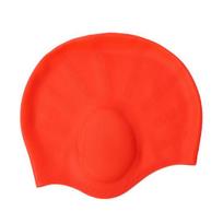 Adults Silicone Swimming Cap, Waterproof Non-slip Elastic Pool Swim Hat, Men Women Ear Protection Bathing Cap for Short Long Hair balta