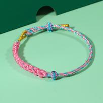 Ethnic Style Unisex Dragon Boat Festival Bracelet: Handmade Five-Color Rope with Gold Ball and Zongzi Charm
