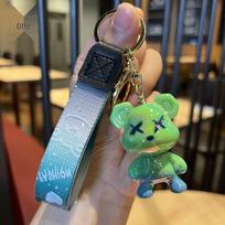 Gradient Resin Dragon Bear Keychain Pendant - Creative Gift for Bags and Cars
