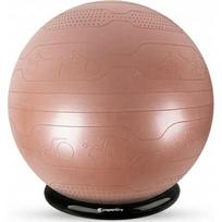 Gimnastikos kamuolys inSPORTline Stretch Ball 75 cm su BallBase - Mocha mousse