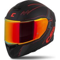 Motociklo šalmas Cassida Integral GT 2.1 Flash matinė juoda / metalinė raudona / tamsiai pilka