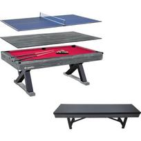 Biliardo stalas 3 viename inSPORTline Residento su suolu - Dark Wood