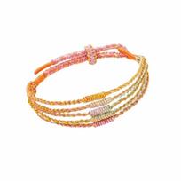 Amulet Five-Color Cord Bracelet Adjustable Design Dragon Boat Festival Gifts  Students oranžinė