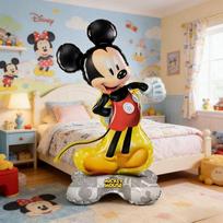 Disney Mikės Pūkuotuko ir Minės Šventės Vėliavėlė, Pripučiama Lėlė Stovinti ant Kojų, Šventės Dekoracija Mickey