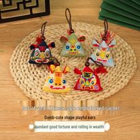 Embroidered Zodiac Dragon Sachet Pendant: Chinese Dragon Boat Festival Ornament Random Color