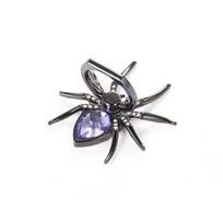 Spider Rhinestone Phone Ring Finger Grip violetinė