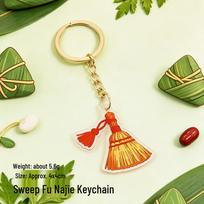 Cute Acrylic Dragon Boat Festival Broom Pendant - Mini Exorcism Cartoon Bag Ornament