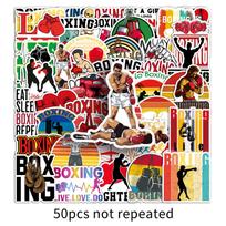 50 Boxing Graffiti Stickers: Cartoon Sports Decor for Water Bottles, Skateboards & Phones