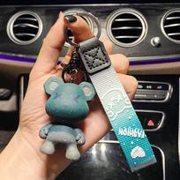 Resin Color-Changing Dragon Bear Graffiti Pendant Keychain Figurine Single OPP Bag Packaging