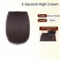 Root Lifter Volume Hair Pad Wig Clip-in Pad Hairpiece with Sponge Invisible Hair Pad  Party 10cm Brown Black
