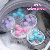3pcs Random Color Laundry Balls, Floating Lint Remover, Clothing Cleaning Filter Mesh Bag, Lint Removal and Hair Catching Filter Bag, Garment Cleaning 3pcs