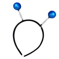 NonSlip Hairband With Spring Ball Shining Color Headwear For Adult and Kids Birthday Party Festival Gathering Headpiece mėlyna