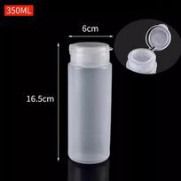 350/460/700 ml atverčiamas dangtelis pudros buteliukas, įpilamas kosmetinių miltelių dozatorius, plastikinis miltelių indelis, tušti indeliai buteliukai 350ml