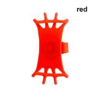 Adjustable Anti-shock Handlebar Rack MTB  Motorcycle Stand Bike Phone Holder Bicycle Bracket Strap raudona