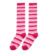 Unisex Contrast Color Colored Striped Patterned Knee High Socks Soft and Breathable Long Tube Stockings Costume Hosiery
