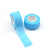 Snug fit tape, self-adhesive, non-woven fabric, tearable by hand, elastic, mėlyna