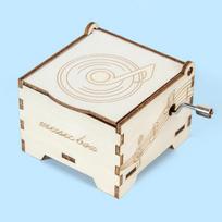 Wooden Assembly Hand Cranked Music Box Children Puzzle Toy Set For Childrens Educational Activities