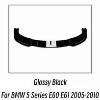 For BMW 5 Series E60 E61 525i 530i 540i 550i M Sport 2005-2010 Front Bumper Splitter Lip Chin Spoiler Diffuser Car Accessories Glossy Black