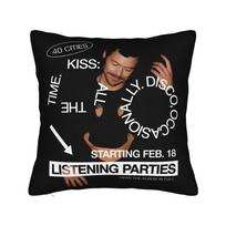 Harrys Styles Kiss All The Time Disco Occasionally Pillowcase Cushion Cover Decorative  Throw Pillow Case Cover Home Zippered 30x30cm 12x12in