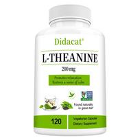 L-Theanine 200 mg, 120 Vegetarian Capsules Relax and Calm Support Supplement 120PCS