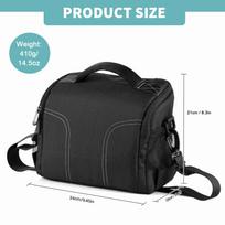 Camera Bag Water Resistant Shockproof Photography   Camera Shoulder Bag with Shoulder Strap Black