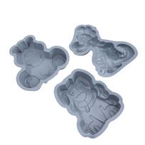 3pcs Cartoon Silicone Baking Mold Dinosaur Hippo Dog Shape Food Grade Non Stick Cute Cake Mold