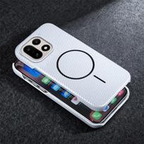 OnePlus 15T/ACE6 Magnetic Carbon Fiber Texture Phone Case with 1+Turbo6 Bracket 1+13T balta