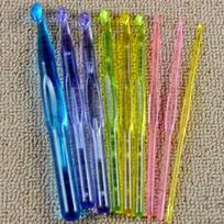 9 vnt. plastikinės nėrimo akrilo nėrimo kabliukų adatos 3mm-12mm blue