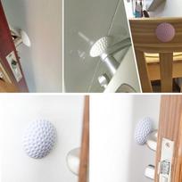 1PC Golf Ball Styling Rubber Anti-collision Mat Table Corner Protection Pad Round Wall Protector White&1PC