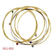 6 vnt / rinkinys Akustinės gitaros styga 011-052 su fosforo bronzinėmis stygomis, visiškai ryškiomis 011-052