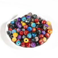 8 10 12 14 mm natūralaus akmens imitacijos apvalūs akrilo karoliukai debesų efekto karoliukai papuošalams liemenėlė 10mm 50pcs