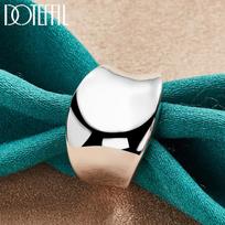 Smooth Face Ring Sidabriniai madingi papuošalai 7#