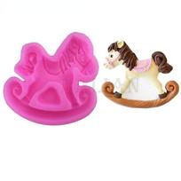 Silikoninė forma Baby Trojos arkliuko žaislai forma Fondant kepimo šokoladinio pyrago dekoravimo įrankiai Craft Form rožinė