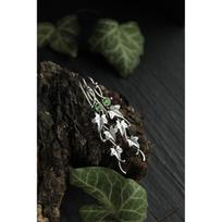 Nauji madingi smaragdiniai klevo lapų auskarai moterims Boho papuošalai, gėlių lapai, sidabro spalvos kabliukai, kabantys auskarai žalia