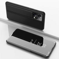 Veidrodinis apverčiamas odinis telefono dėklas, skirtas Xiaomi Redmi Note 12 11 10 Pro 11S A1 10C 9T Poco X5 X4 X3 NFC M4 M3 Pro 4G 5G Clear View knygos stovo dangtelis Xiaomi Poco X3 juoda
