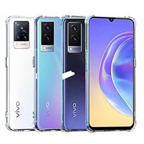 Skirta VIVO V21 V21E 5G neslystančiam silicio minkšto galinio dangtelio dėklui Y72 Y52 5G Y51 Y31 Y70 Y30 Y50 V21 PRO SE smūgiams atspariems apsauginiams dėkliams For vivo V21 gryna