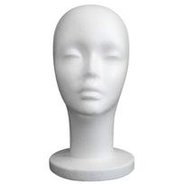 Moteriška putų polistirolo manekeno manekeno galvutė modelio putplasčio perukas plaukų akinių ekranas One Size balta