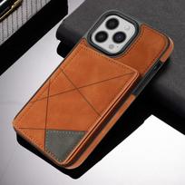 Piniginės šoninės kortelės apverčiamas odinis dėklas, skirtas iPhone 14 Pro Max 13 Pro Max 12 Pro Max 11 Pro Max Se 2022 2020 X Xr Xs Max 8 7 6 6s Plus iPhone 12 Mini ruda