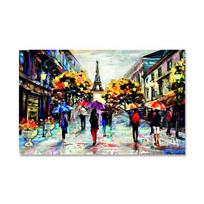 Didelio dydžio retro aliejinė tapyba Spausdintos drobės Plakatai Paryžiaus gatvės vaizdas peizažas Poros Sienų nuotraukos svetainės dekoravimui 20cm×40cm NoFrame