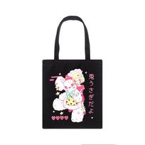 Miela mergina kawaii Harajuku kpop moteriška rankinė ant pečių Ulzzang atsitiktinis retro drobinis krepšys animacinių filmų didelės talpos anime y2k krepšys pirkėjui 24*26cm black