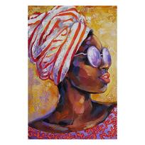 Grafiti Afrikos moters portretas Meno drobės tapyba Abstraktus figūrinis menas Plakatai Spaudiniai Sienų paveikslas svetainei Cuadros Decor 20x30cm