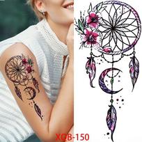 Naujas 1 PC 210*114MM Neperšlampamas laikinas tatuiruotės lipdukas Spider Flash Tatuiruotės Sanskrito Tigro Gėlė Kūno Art Rankos Padirbta Tatuiruotė Moterims Vyrams XQB-150