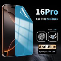 Skirta iPhone 11 12 13 mini 14 15 16 Pro Max X XR XS Max SE 2020 6 6s 7 8 Plus Anti Blue Ray hidrogelinės plėvelės ekrano apsauga iPhone X