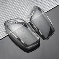 3 mygtukų permatomas pultelio rakto dangtelio dėklas, skirtas MG 4 2023 Mg4 Ev MG HS GT ZS EV ZX MG5 MG6, skirtas Roewe RX3 RX5 RX8 ERX5 I6 I5 juoda