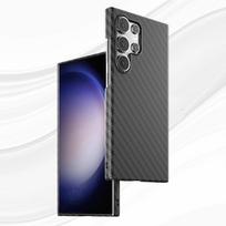Samsung S24 Ultra S23 Plus S22 smūgiams atsparus anglies pluošto smūgiams atsparus kompiuterio kietas plonas dangtelis Samsung S24 Plus juoda
