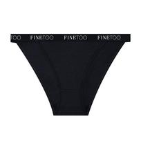 FINETOO Medvilninės kelnaitės moterims S-XL Žemo aukščio vafliniai apatiniai Seksualūs kelnaitės moteriškos kelnaitės Moteriškas apatinis trikotažas S juoda