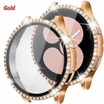 Screen Protector Case For Samsung galaxy watch 5 4 40mm 44mm Tempered Glass Bumper Bling Diamond Full Cover for Galaxy Watch 4 44MM Galaxy watch 4 40mm auksas