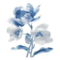 Mėlynos gėlės tualeto lipdukas Nuimamas lipnus vandeniui atsparus PVC gyvenamasis kambarys Vonios siena Gėlėtas tualeto dangčio dekoravimo lipdukas mėlyna